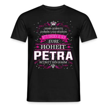 Eure Hoheit Petra betritt den Raum - Männer T-Shirt - Schwarz - Vorne - AI Model Male 178 light (178cm)