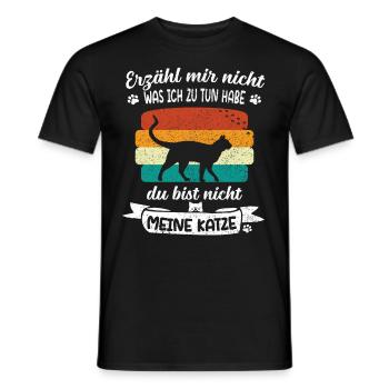 Katzen Sprüche - Katze Kätzchen Katzenliebhaberin - Männer T-Shirt - Schwarz - Vorne - AI Model Male 178 light (178cm)