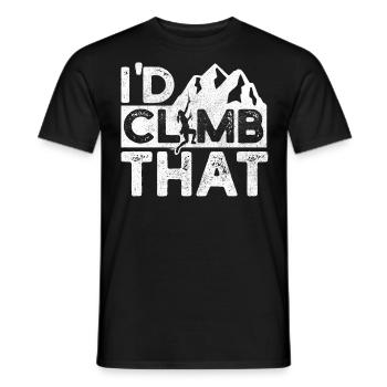 Grimpeurs, Escalade d’une montagne, Bloc - T-shirt homme - noir - Devant - AI Model Male 178 light (178cm)