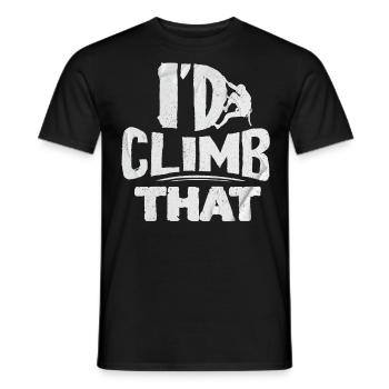 Grimpeurs, Escalade d’une montagne, Bloc - T-shirt homme - noir - Devant - AI Model Male 178 light (178cm)