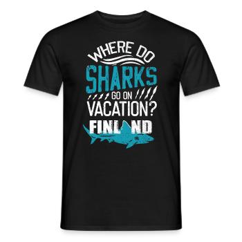 Semaine des requins, Requins, Blagues sur les requins - T-shirt homme - noir - Devant - AI Model Male 178 light (178cm)
