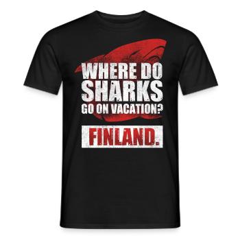 Semaine des requins, Requins, Blagues sur les requins - T-shirt homme - noir - Devant - AI Model Male 178 light (178cm)