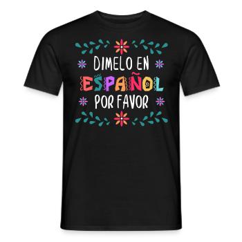 Spanischlehrer, Spanisch Unterrichten - Männer T-Shirt - Schwarz - Vorne - AI Model Male 178 light (178cm)