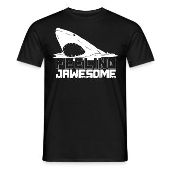 Feel stunning, shark, shark - Men's T-Shirt - black - Front - AI Model Male 178 light (178cm)