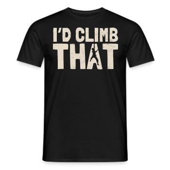 Ich Würde Das Besteigen, Boulder, Klettern - Männer T-Shirt - Schwarz - Vorne - AI Model Male 178 light (178cm)