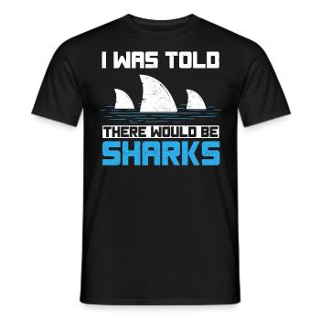 Feel stunning, shark, shark - Men's T-Shirt - black - Front - AI Model Male 178 light (178cm)