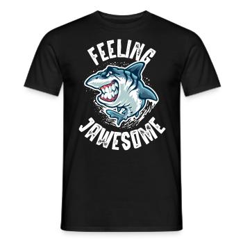 Feel stunning, shark, shark - Men's T-Shirt - black - Front - AI Model Male 178 light (178cm)
