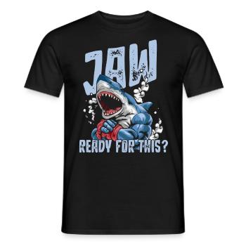 Feel stunning, shark, shark - Men's T-Shirt - black - Front - AI Model Male 178 light (178cm)