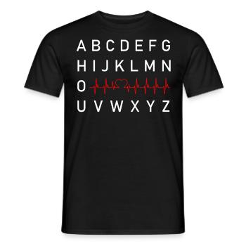 PQRST Krankenschwester, Krankenpflege - Männer T-Shirt - Schwarz - Vorne - AI Model Male 178 light (178cm)