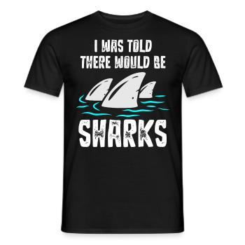 Feel stunning, shark, shark - Men's T-Shirt - black - Front - AI Model Male 178 light (178cm)