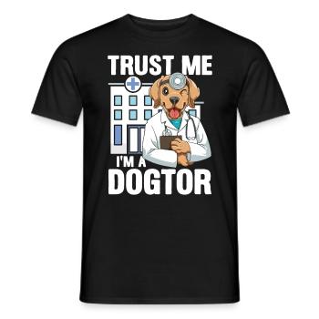 Trust Me I'M A Dogtor für einen Tierarzt - Männer T-Shirt - Schwarz - Vorne - AI Model Male 178 light (178cm)