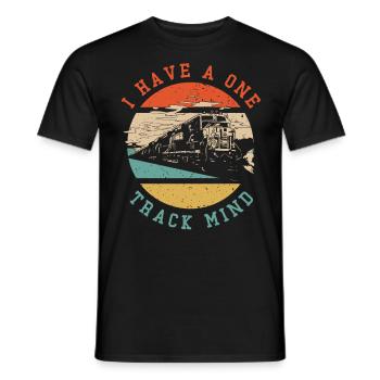 J’ai un à sens unique, je forme des passionnés - T-shirt homme - noir - Devant - AI Model Male 178 light (178cm)
