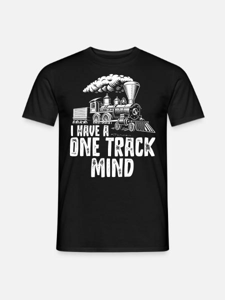 Ich Habe Einen Einstreckenverstand, Zugbegeisterte - Männer T-Shirt - Schwarz
