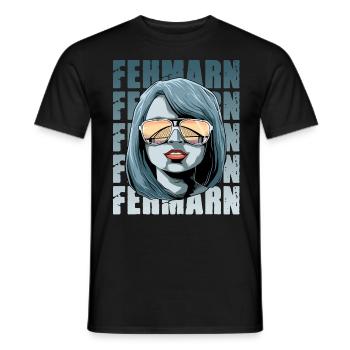 Fehmarn Fehmarnundbrücke Sonnenbrille - Männer T-Shirt - Schwarz - Vorne - AI Model Male 178 light (178cm)