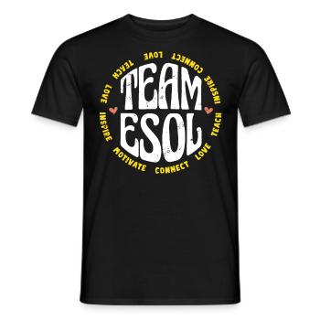 ESOL Teacher Crew Squad Rainbow Retour à l’école - T-shirt homme - noir - Devant - AI Model Male 178 light (178cm)