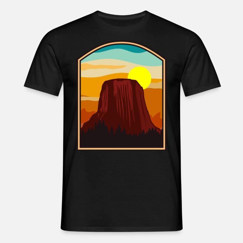 Devils Tower National Monument - Männer T-Shirt - Schwarz