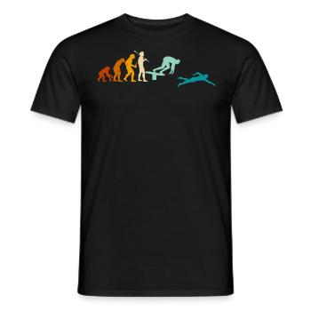 Schwimmer, Schwimmen, Schwimmen Herzschlag - Männer T-Shirt - Schwarz - Vorne - AI Model Male 178 light (178cm)