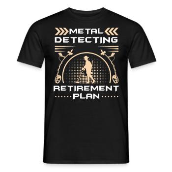 Metal detection, metal detector - Men's T-Shirt - black - Front - AI Model Male 178 light (178cm)