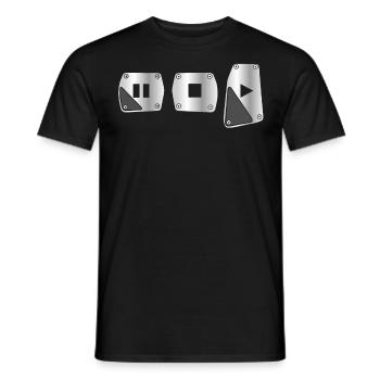 Changement de vitesse manuel, gars de voiture, changement de vitesse dans les voitures - T-shirt homme - noir - Devant - AI Model Male 178 light (178cm)