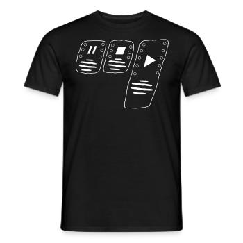 Changement de vitesse manuel, gars de voiture, changement de vitesse dans les voitures - T-shirt homme - noir - Devant - AI Model Male 178 light (178cm)
