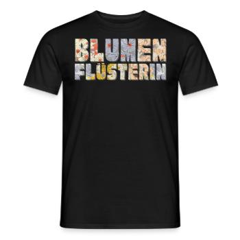 Flower whispering, gardener, flowers - Men's T-Shirt - black - Front - AI Model Male 178 light (178cm)