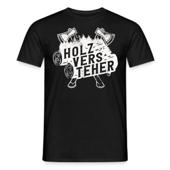 Holzversteher, Waldarbeiter, Holzfäller - Männer T-Shirt - Schwarz - Vorne - AI Model Male 178 light (178cm)