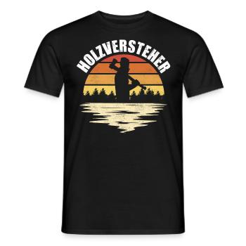 Holzversteher, Waldarbeiter, Holzfäller - Männer T-Shirt - Schwarz - Vorne - AI Model Male 178 light (178cm)