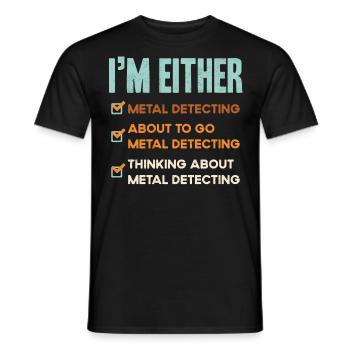 Flower whispering, gardener, flowers - Men's T-Shirt - black - Front - AI Model Male 178 light (178cm)
