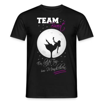 Team braut JGA Letzter Tanz im Mondschein Rosa - Männer T-Shirt - Schwarz - Vorne - AI Model Male 178 light (178cm)