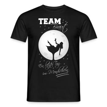 Team braut JGA Letzter Tanz im Mondschein - Männer T-Shirt - Schwarz - Vorne - AI Model Male 178 light (178cm)