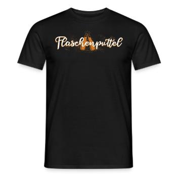 Bottled putt, beer, beer drinkers, brewers - Men's T-Shirt - black - Front - AI Model Male 178 light (178cm)