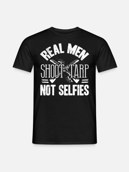 Old Man Shoots , Shooting - Men's T-Shirt - black