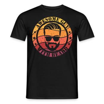 Awesome guy with beard - Men's T-Shirt - black - Front - AI Model Male 178 light (178cm)