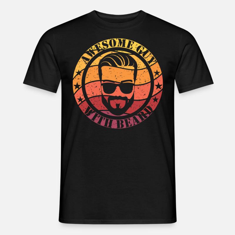 Awesome guy with beard - Männer T-Shirt - Schwarz