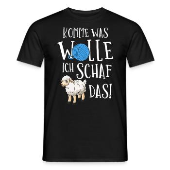 Schaf, Hirte, Schafhirte, Schafzucht - Männer T-Shirt - Schwarz - Vorne - AI Model Male 178 light (178cm)