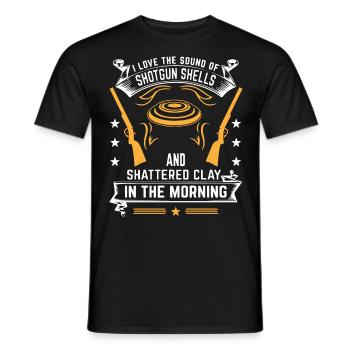 Tir au piège, argile - T-shirt homme - noir - Devant - AI Model Male 178 light (178cm)