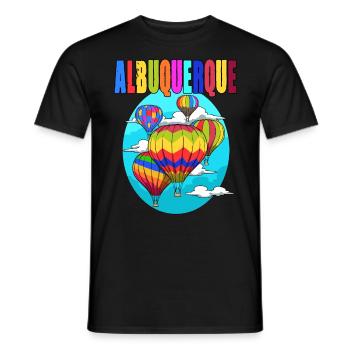 Albuquerque Ballon New Mexico Party Heißluftballon - Männer T-Shirt - Schwarz - Vorne - AI Model Male 178 light (178cm)