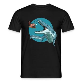 Elasmosaurus Laternenfisch Dinosaurier - Männer T-Shirt - Schwarz - Vorne - AI Model Male 178 light (178cm)