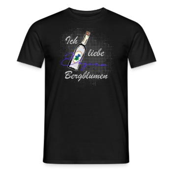 Ich liebe Bergblumen lustiger Spruch - Männer T-Shirt - Schwarz - Vorne - AI Model Male 178 light (178cm)