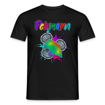 Fehmarn Beat - Männer T-Shirt - Schwarz - Vorne - AI Model Male 178 light (178cm)