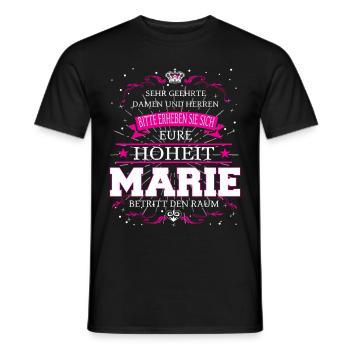 Eure Hoheit Marie betritt den Raum - Männer T-Shirt - Schwarz - Vorne - AI Model Male 178 light (178cm)
