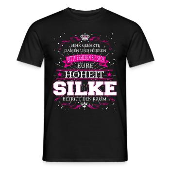 Eure Hoheit Silke betritt den Raum - Männer T-Shirt - Schwarz - Vorne - AI Model Male 178 light (178cm)