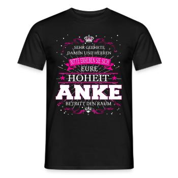 Eure Hoheit Anke betritt den Raum - Männer T-Shirt - Schwarz - Vorne - AI Model Male 178 light (178cm)