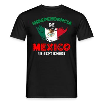 Independencia De Mexico, racines mexicaines - T-shirt homme - noir - Devant - AI Model Male 178 light (178cm)