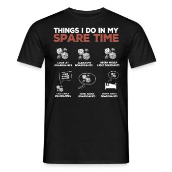 Board Games, Board Game, Board Games Games - Men's T-Shirt - black - Front - AI Model Male 178 light (178cm)