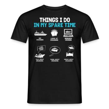 Cruise lovers, family cruise - Men's T-Shirt - black - Front - AI Model Male 178 light (178cm)