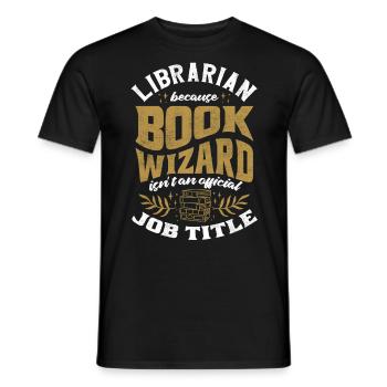 Bibliothekar, Buchassistent, Bibliothek - Männer T-Shirt - Schwarz - Vorne - AI Model Male 178 light (178cm)