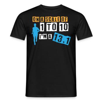 Half Marathon, Marathon, Runner - Men's T-Shirt - black - Front - AI Model Male 178 light (178cm)