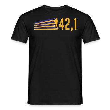 Half Marathon, Marathon, Runner - Men's T-Shirt - black - Front - AI Model Male 178 light (178cm)