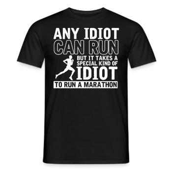 Half Marathon, Marathon, Runner - Men's T-Shirt - black - Front - AI Model Male 178 light (178cm)